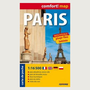 Paryż kieszonkowy plan miasta laminowany 1:16 500